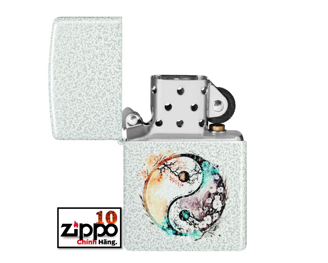 Bật lửa Zippo 46249 Floral Yin and Yang Design - Chính hãng 100%