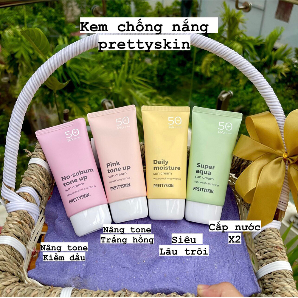 Kem Chống Nắng Cho Da Dầu Mụn Pretty Skin Kiềm Dầu Nâng Tone Trắng Hồng 70g