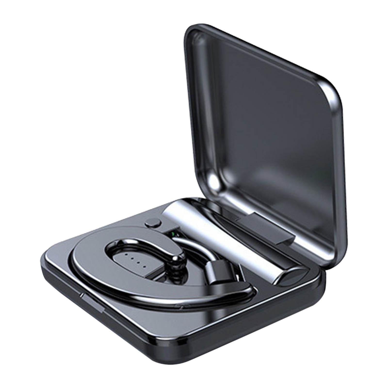 Bluetooth Headset Business Earphone Sport Universal Earbud Black