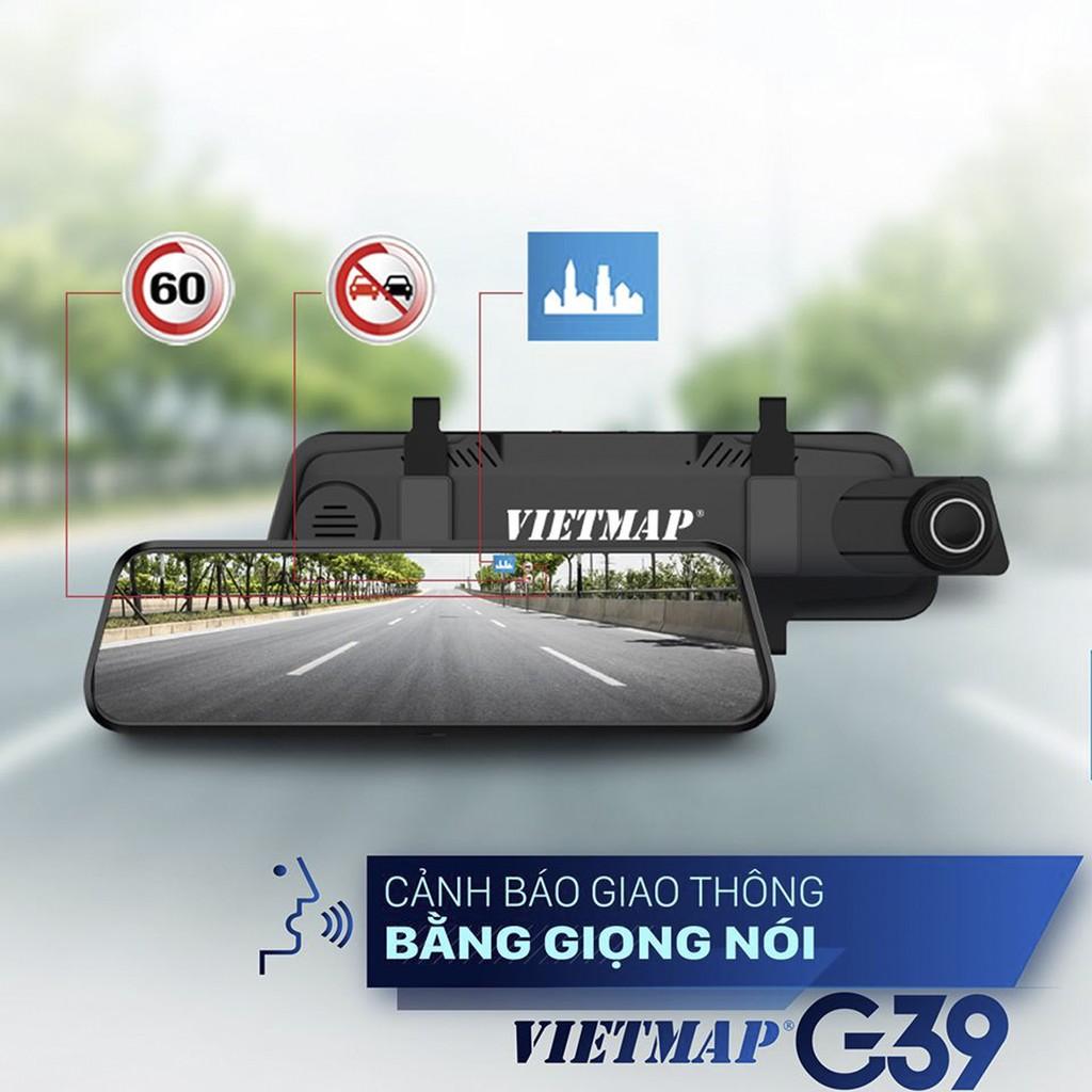 VIETMAP G39 - Thẻ 32GB - Camera Hành Trình Ô Tô Màn Hình Gương Tràn Viền - Hàng Chính Hãng