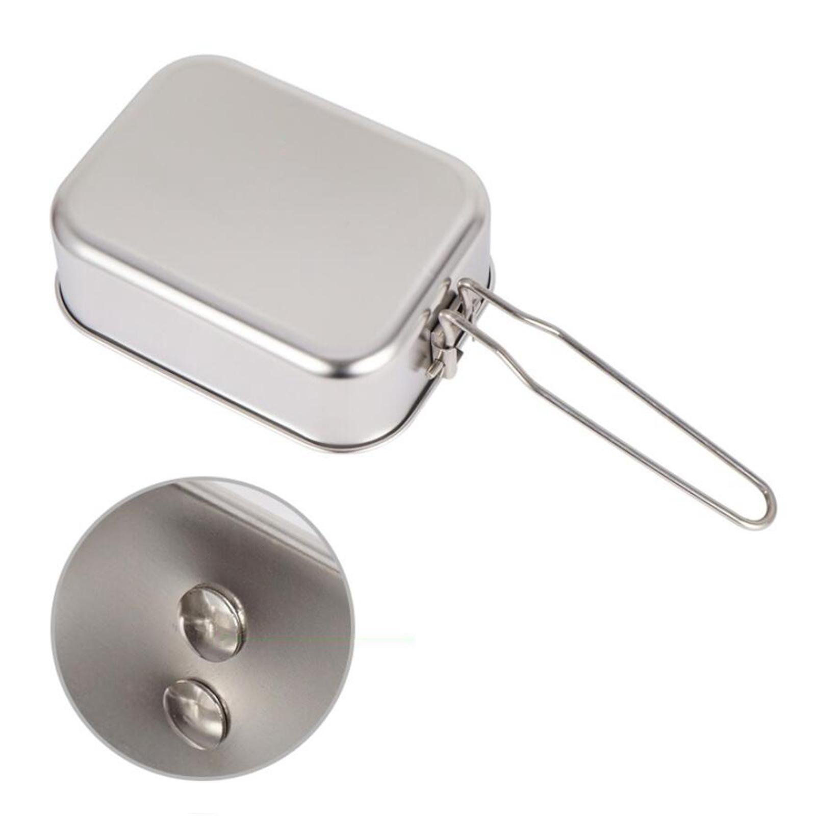 Lunch Box Bento Food Container Handle Lid for Kids Men Women Stainless Steel