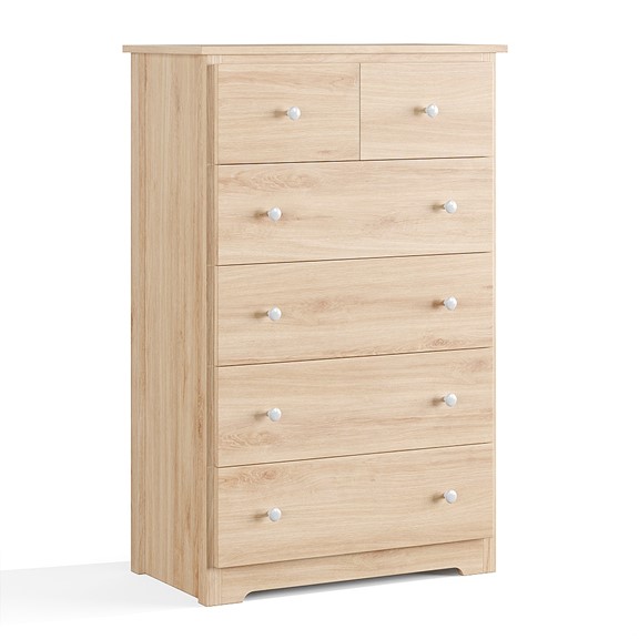 AVILLA, Tu đưng đô dung 5 tâng 6 ngăn keo DRA186, 74x40x115cm - vân gỗ - MDF Thường