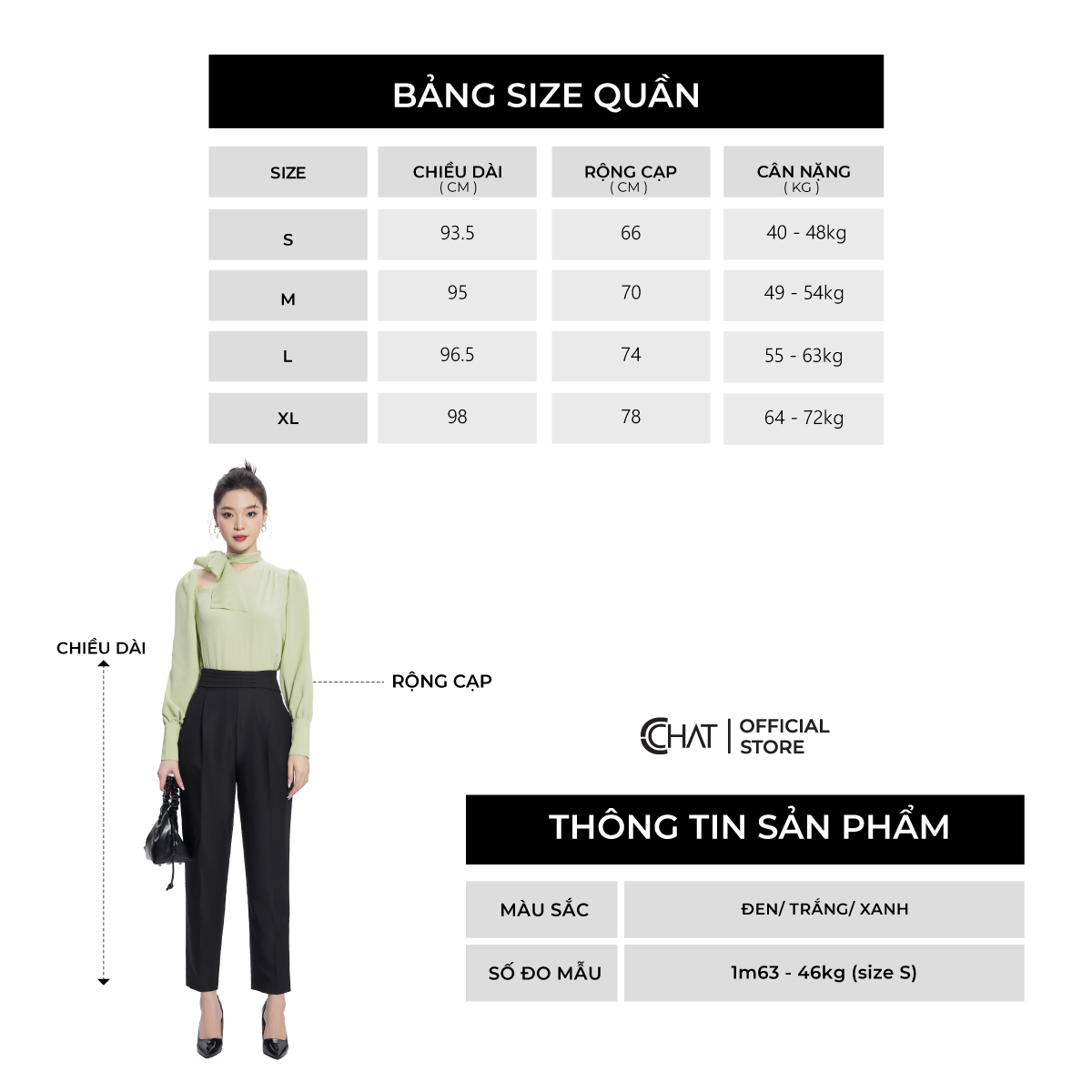 Quần Baggy Nữ Bấu Ly Cạp Trước Chất Tuytsi Cao Cấp 13QDS2006BT