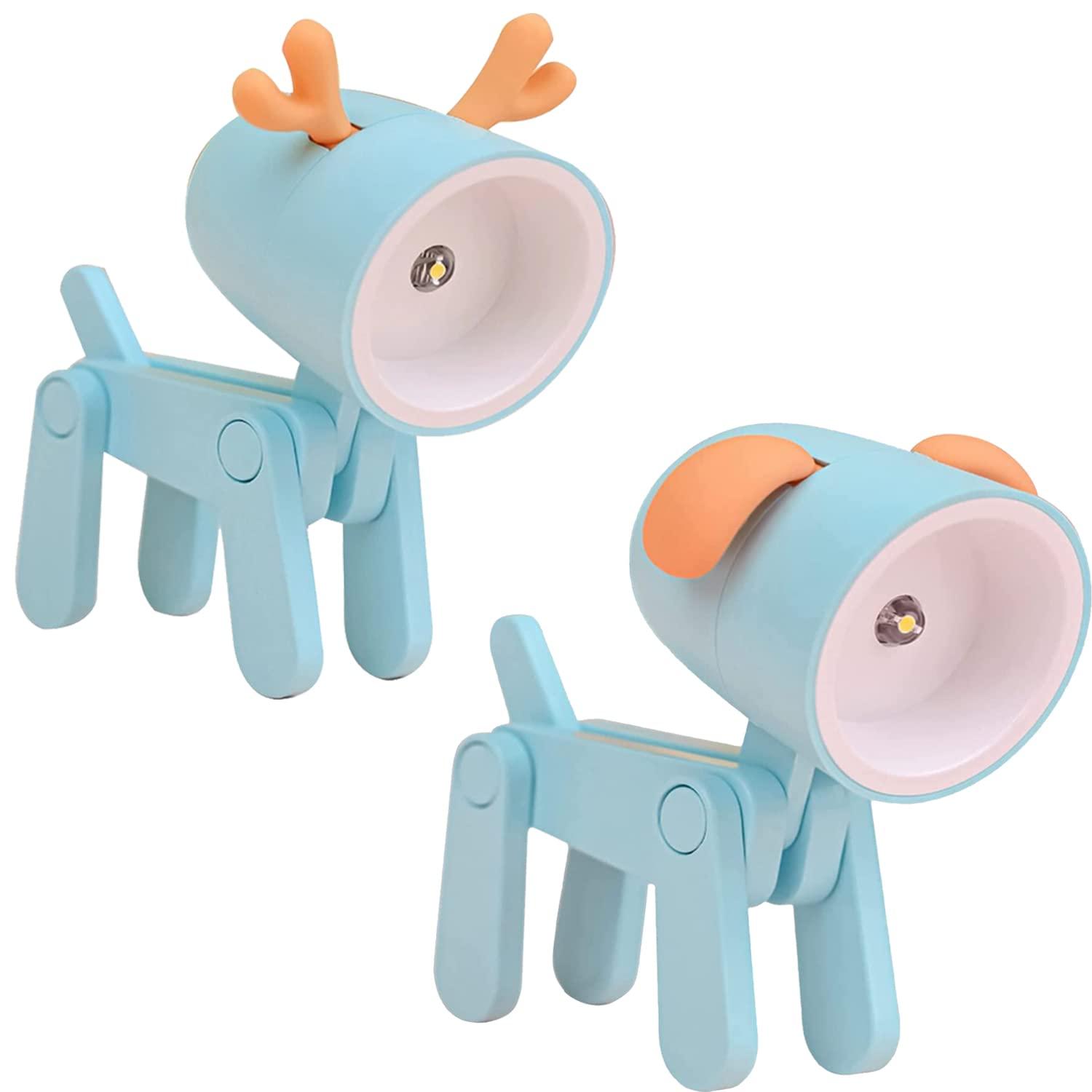 Phim hoạt hình Mini Night Light DIY DOG DOG DOG NACHLICHT LED LAMP Đèn di động Điều chỉnh ánh sáng ban đêm Bảo vệ mắt cho văn phòng tại nhà Phòng ký túc xá Trang trí Girl Boys Trang trí