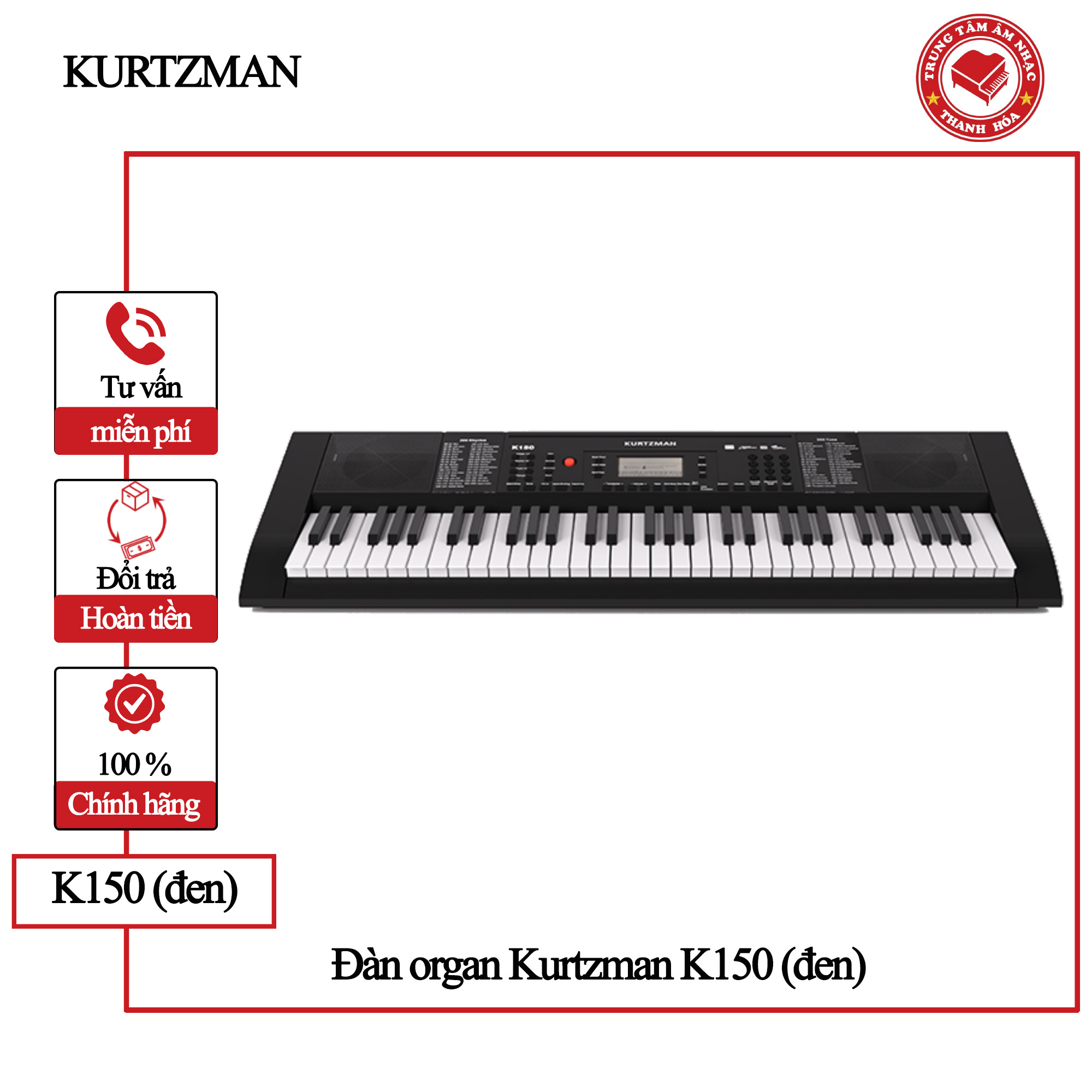 Đàn Organ Kurtzman K150 - Keyboard Kurtzman K150  - Hàng chính hãng