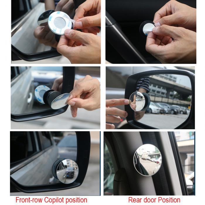 Combo 2 Gương chiếu hậu xóa điểm mù ô tô, bộ gương 360 độ xóa điểm mù