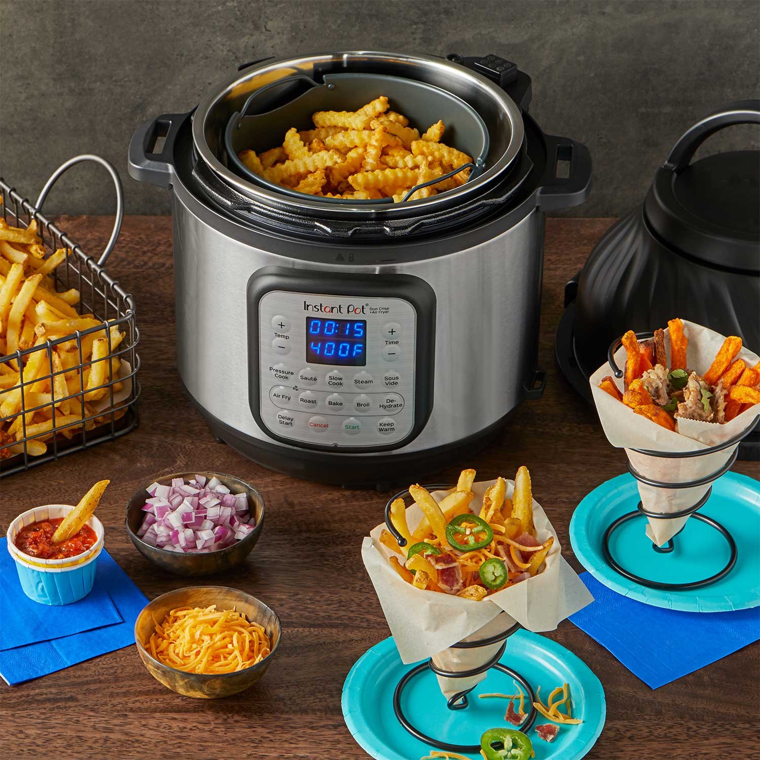 Nồi Áp Suất Điện Đa Năng Kết Hợp Nồi Chiên Không Dầu INSTANT POT DUO CRISP 11-IN-1 Dung Tích 8L - Hàng Chính Hãng