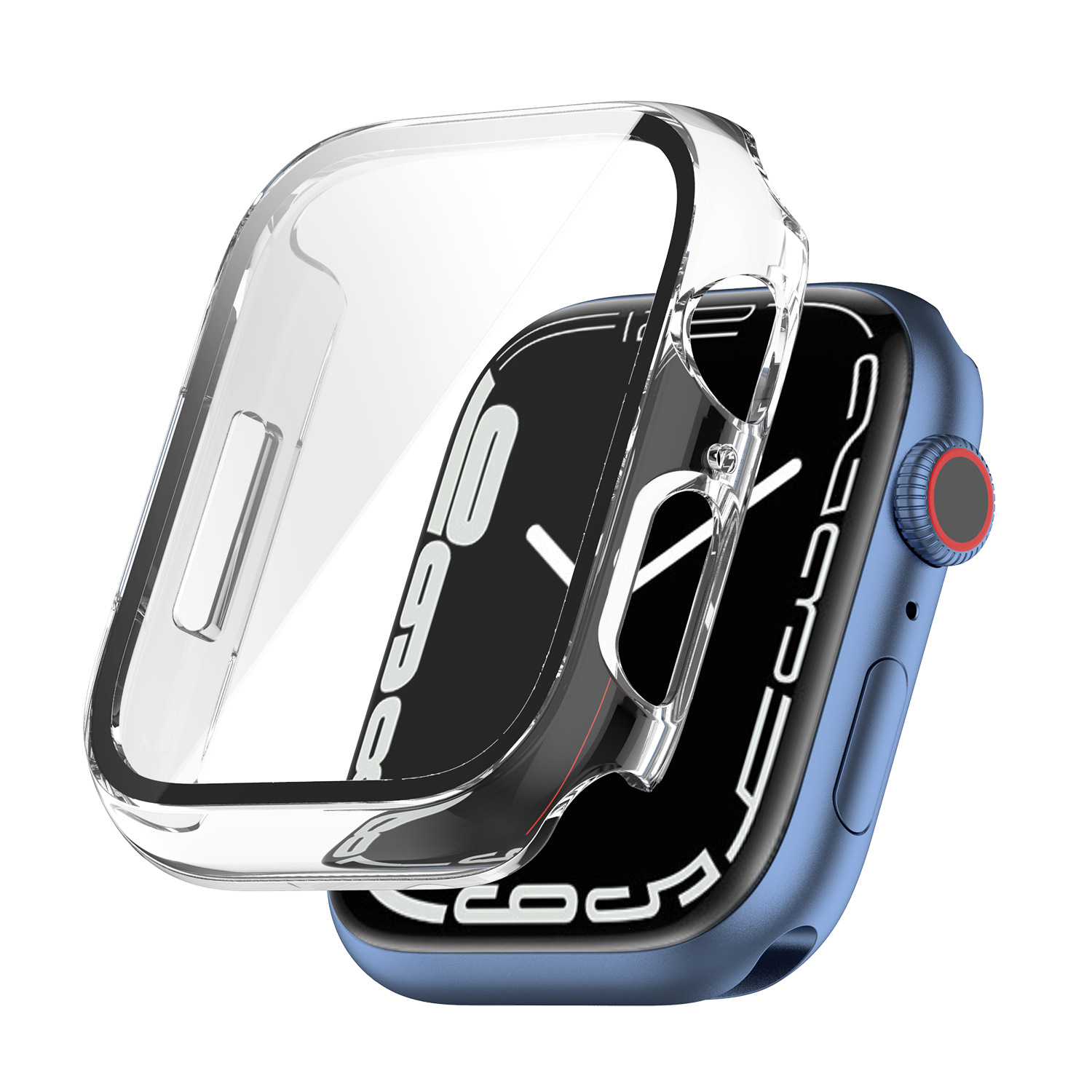 Ốp Case PC Color Mặt Kính Cường Lực cho Apple Watch Series 7