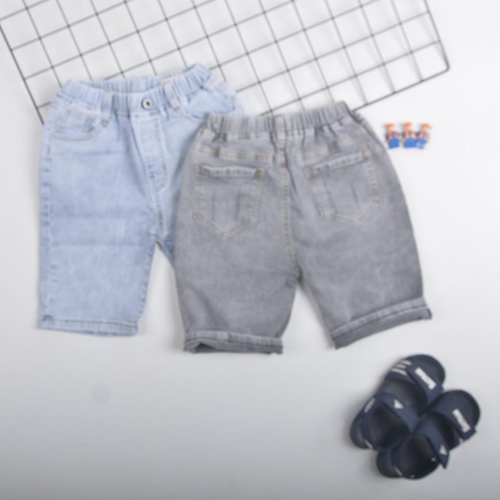 Quần jean lửng bé trai từ 25 - 42kg in chữ số