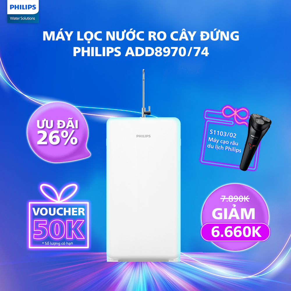 Máy lọc nước RO Alkaline Philips ADD8970 - Hàng chính hãng