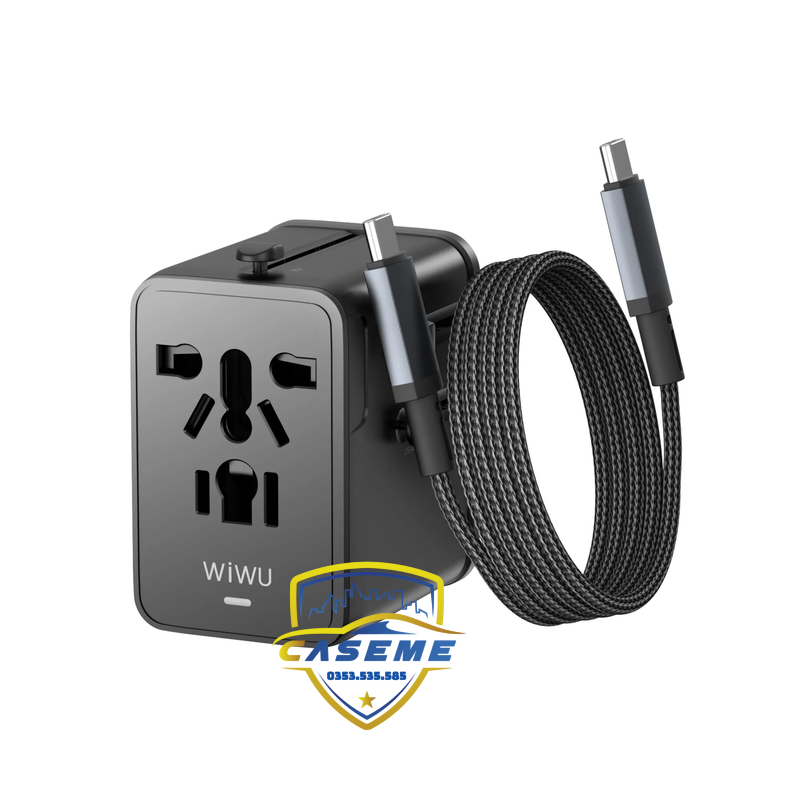 Bộ chuyển đổi nguồn đa năng Wi WU 20W kèm cáp USB C cao cấp - Hàng Chính Hãng