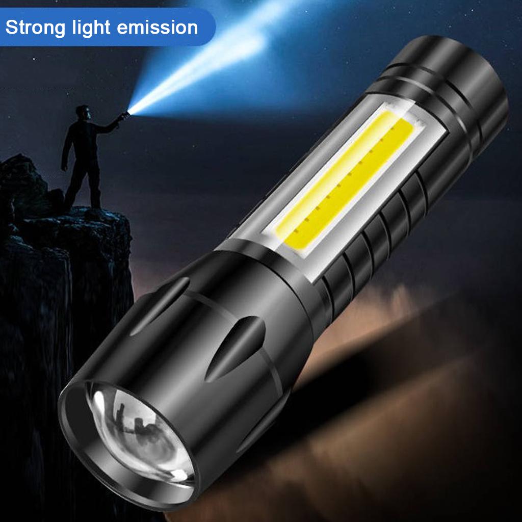 Rechargeable COB LED Slim Work Light Bright Flashlight Camping Outdoor Mini Lamp