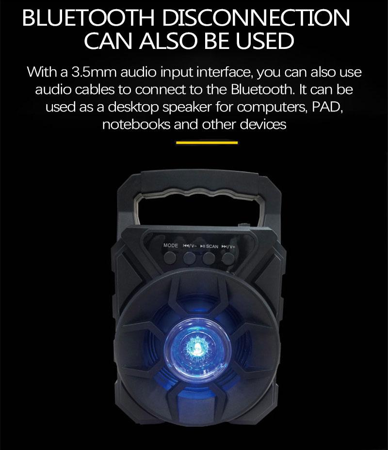 Loa Bluetooth độ trung thực cao Loa ngoài trời Mini âm thanh bền bỉ Loa không dây Đài FM Âm thanh vòm Karaoke Màu sắc: xanh dương