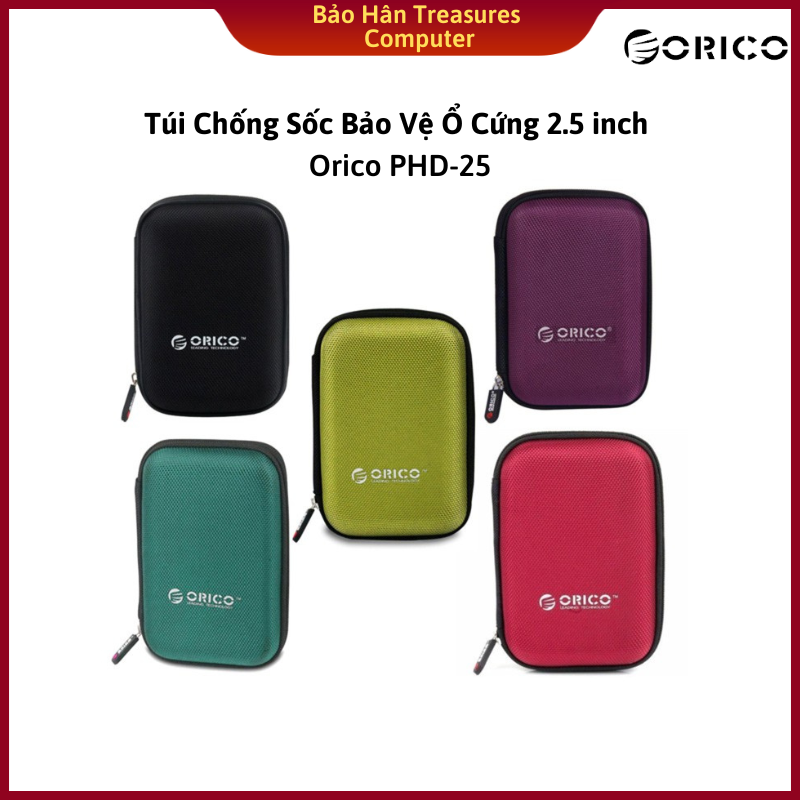 Túi Chống Sốc ổ cứng 2.5&quot; / Bảo vệ Phụ kiện ORICO PHD25BL/RD chính hãng