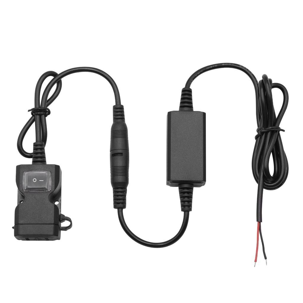 Motorcycle Handlebar Cell Phone  Mount Holder Dual USB Charger for