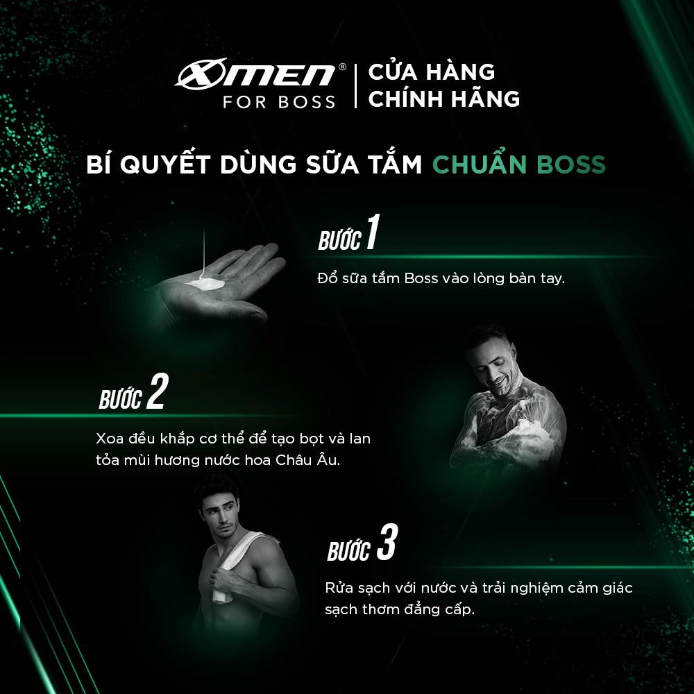 Sữa tắm Nước hoa X-Men For Boss Motion 650g - Mùi hương năng động phóng khoáng