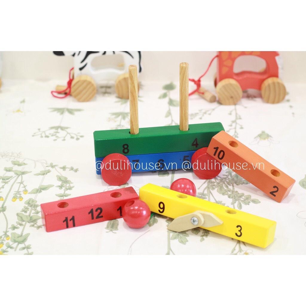Đồng hồ gỗ tháo lắp trí tuệ gỗ thông minh