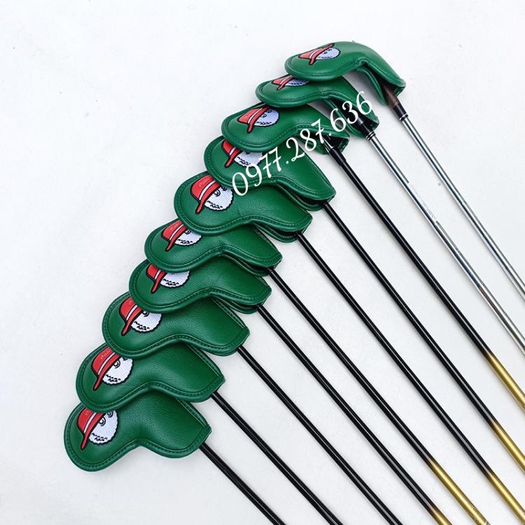 Malbon golf Set cover gậy golf Malbon bọc đầu gậy sắt da PU chống trầy xước bụi bẩn ( 10 chiếc ) BD033