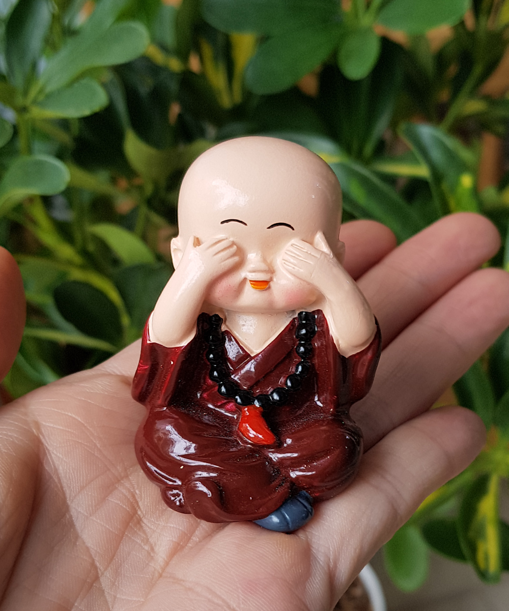 Bộ 04 chú tiểu Tứ Không đeo xâu chuỗi size 5cm - mẫu Việt Nam