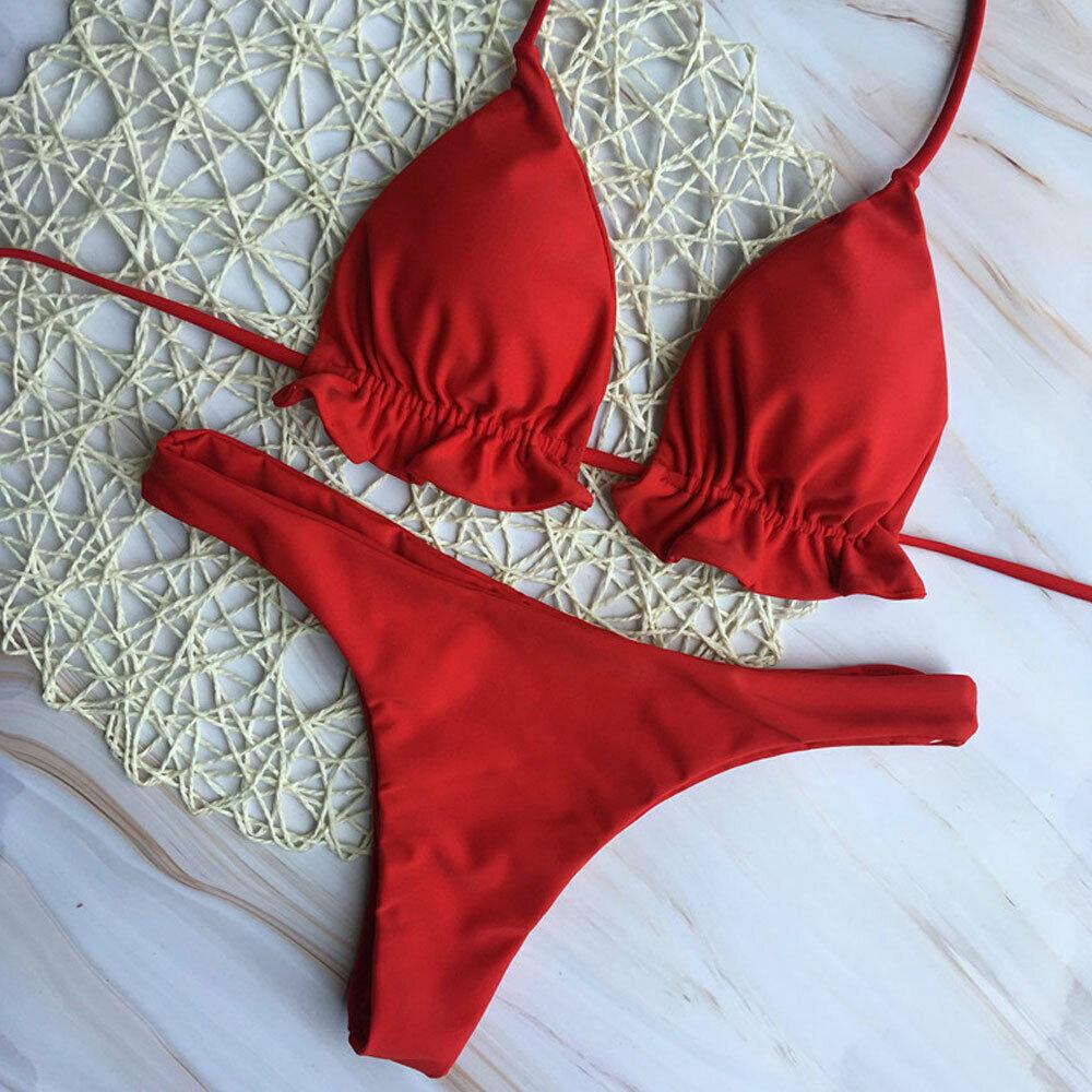 Đi Biển Bikini Mùa Hè Bộ Gợi Cảm Băng Brasil Đầu Thông Dưới Bộ Phụ Nữ Đi Biển Đẩy Lên Đồ Bơi Đồ Bơi