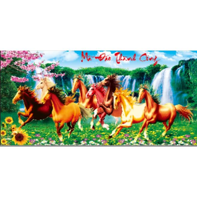 Tranh thêu mã đáo thành công X8005 - kích thước: 92 * 49cm.