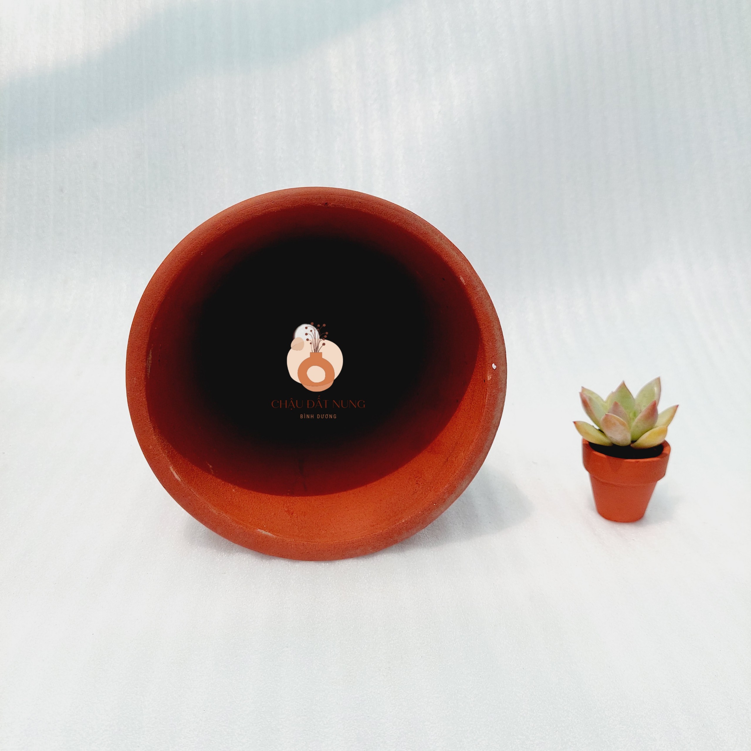 Chậu đất nung, chậu sen đá - Ly gờ 1414, miệng châu 14-18.5cm chiều cao 14-16cm