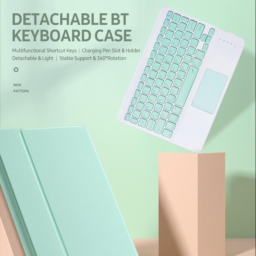 Hộp đựng bàn phím BT có thể tháo rời với Khe cắm bút sạc Touchpad Tương thích với iPad Pro11 2018/2020 / iPad air4 2020 Màu vàng