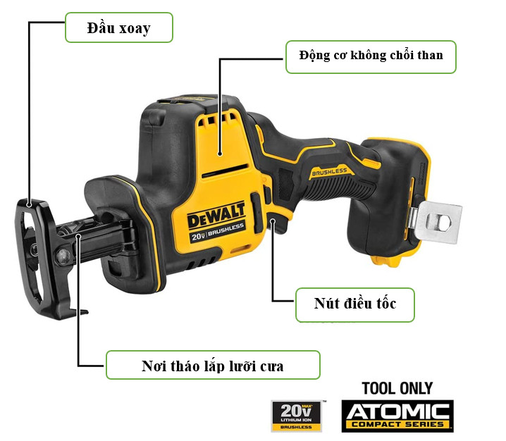 Máy cưa cầm tay 20V max Dewalt DCS369B