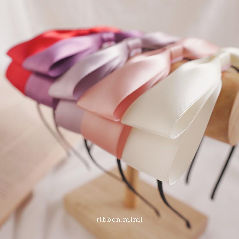 Băng Đô Nơ To Đủ Màu Handmade Đính Giuẵ Cao Cấp Ribbon.mimi