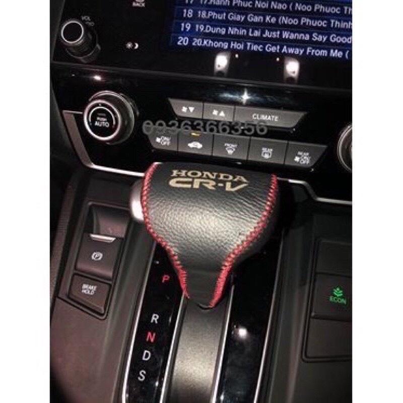 BỌC CẦN SỐ HONDA CRV 2012 - 2023, DA BÒ THẬT 100%, BẢO HÀNH 2 NĂM