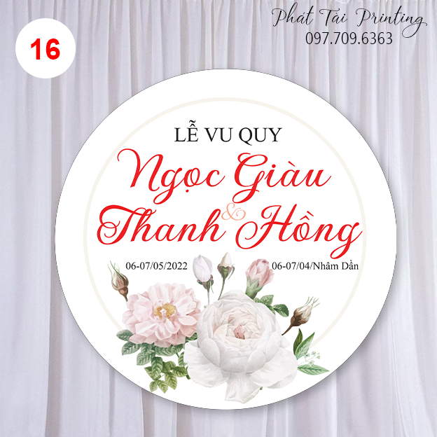 Bảng Backdrop trang trí đám cưới MS 16