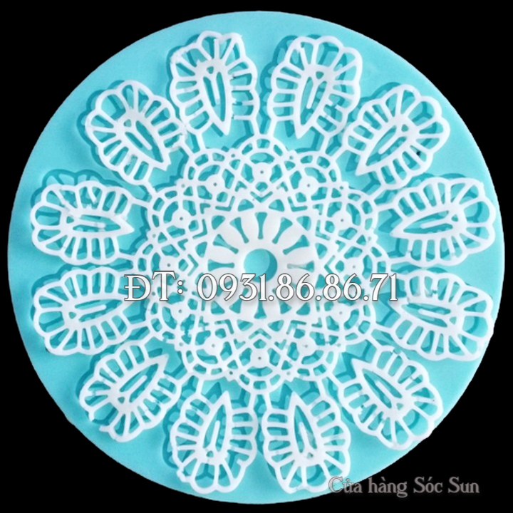 Khuôn silicon hoa văn nền bánh, viền bánh - Loại 13 cm – Mã số 1225