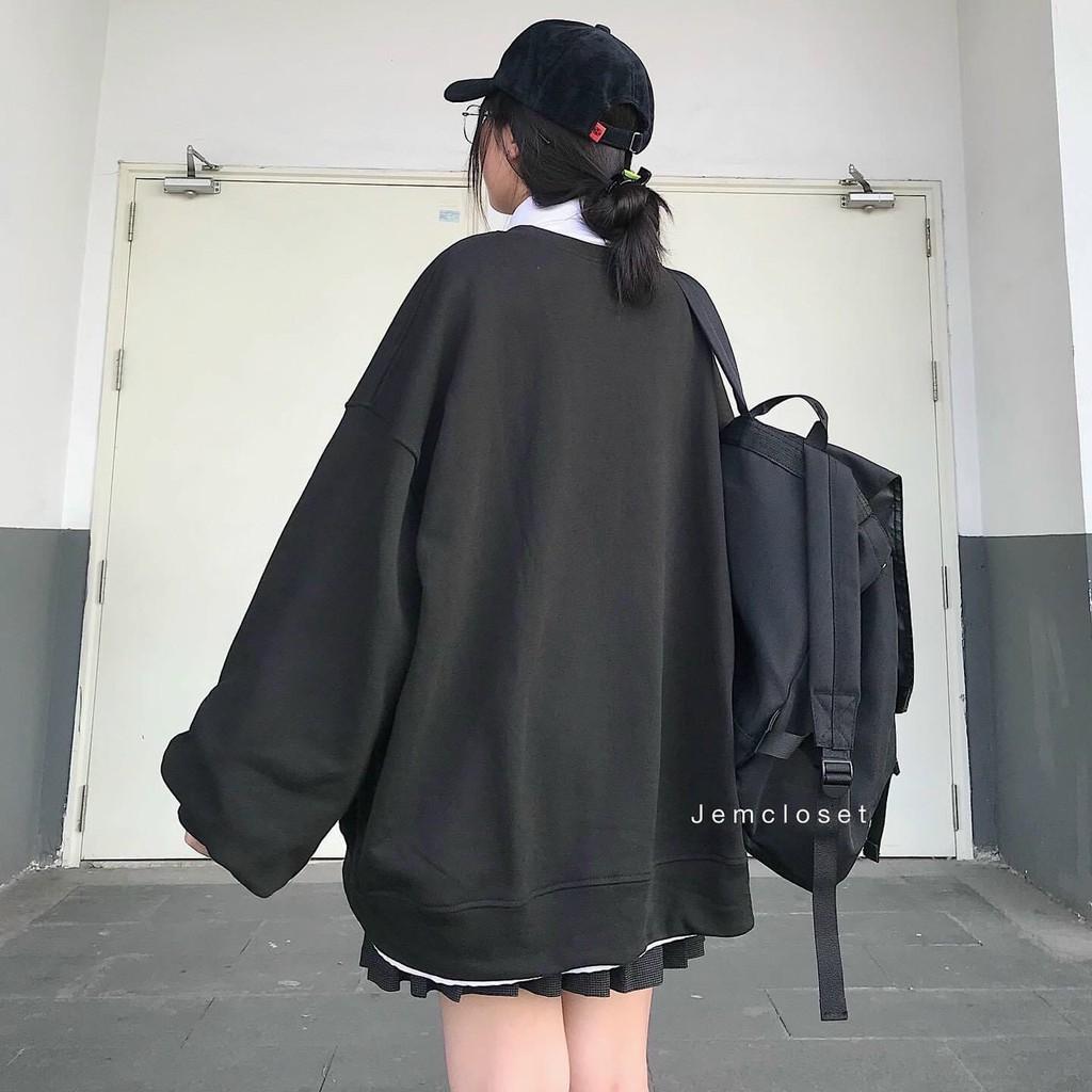 Áo Sweater Nỉ Cô Gái Form Rộng Thời Trang Cá Tính