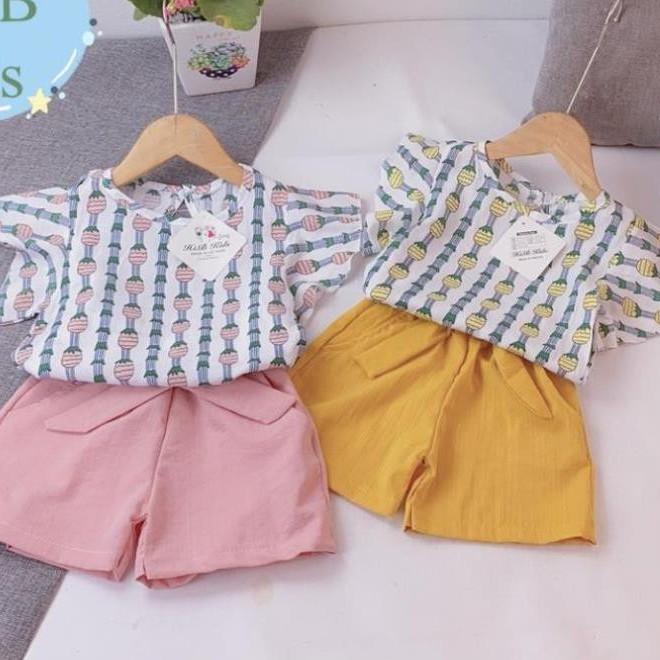 Size (9-18kg) - Set đồ bé gái mùa hè siêu dễ thương cho bé. .