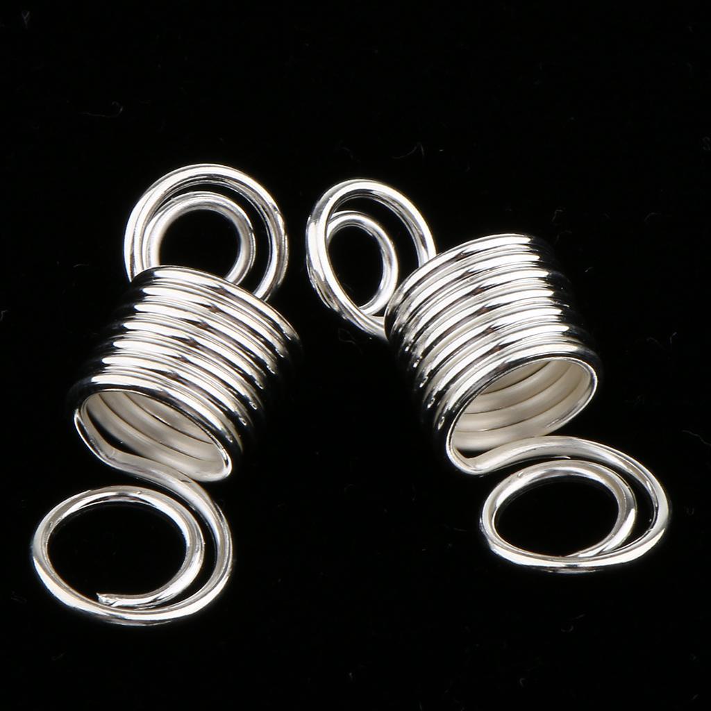 10 Pieces Spiral Clips Hair Coil Dreadlocks Braid Beads Jewelry