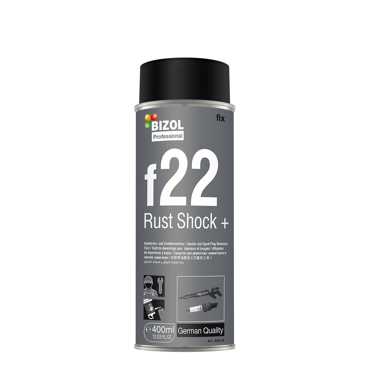 CHẤT XỊT PHÁ GỈ BIZOL RUST SHOCK+ F22