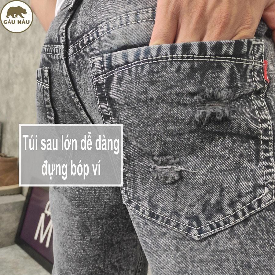 Quần short jean nam GN415 [có video ] màu chuẩn đẹp Gấu Nâu