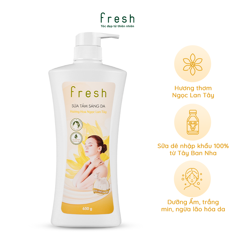 Sữa tắm sáng da Fresh Hương Hoa Ngọc Lan Tây 650g