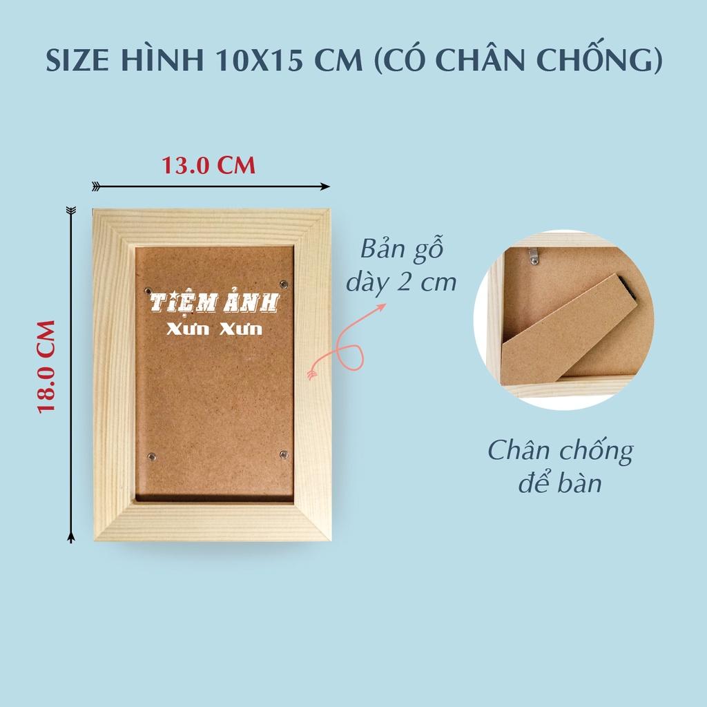 Khung ảnh để bàn, treo tường gỗ thông 10x15 13x18 20x20 20x30 a4 gỗ thông