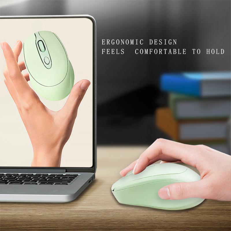 Chuột Không Dây Sạc Chuột Bluetooth Noiseless Mause Wifi Chuột USB Chuột Ergonomic Dành Cho Máy Tính Để Bàn PC Laptop Phụ Kiện