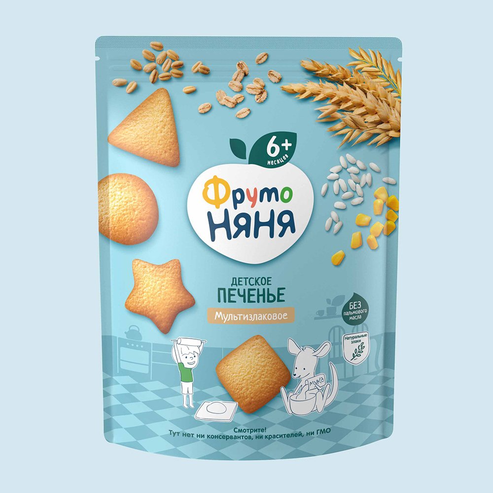 [Gói] Bánh Quy Ăn Dặm FrutoNanny Ngũ Cốc Các Vị