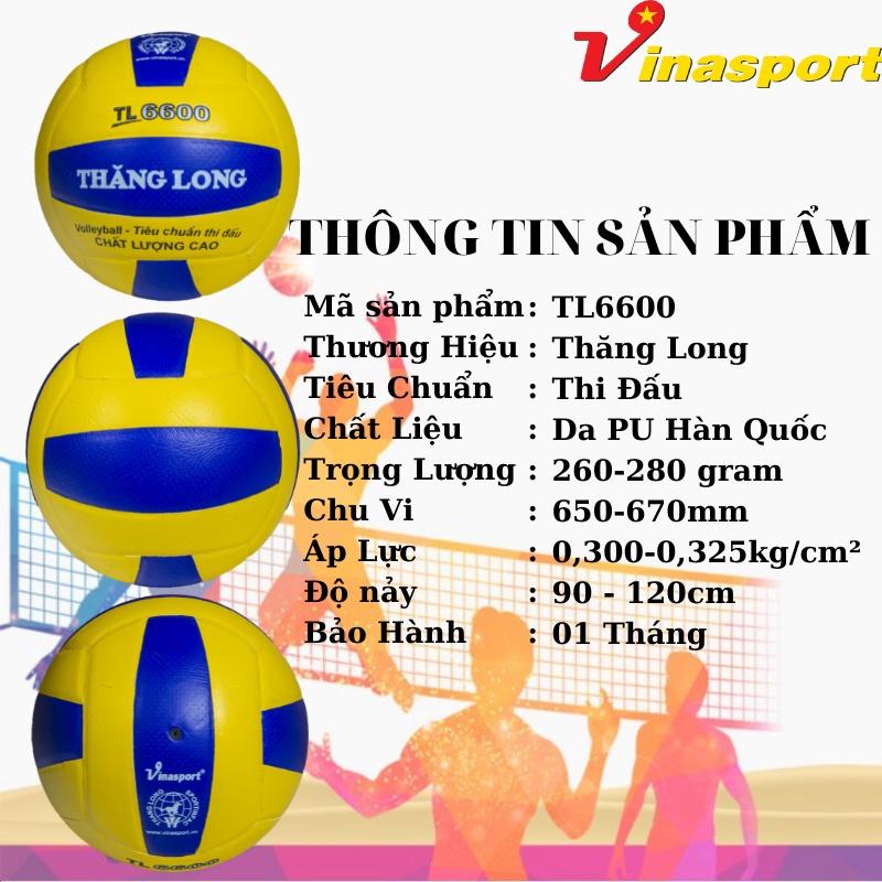 Bóng chuyền Thăng Long TL6600 Hàn Quốc Chính Hãng - Tặng Kim bơm + Túi Lưới