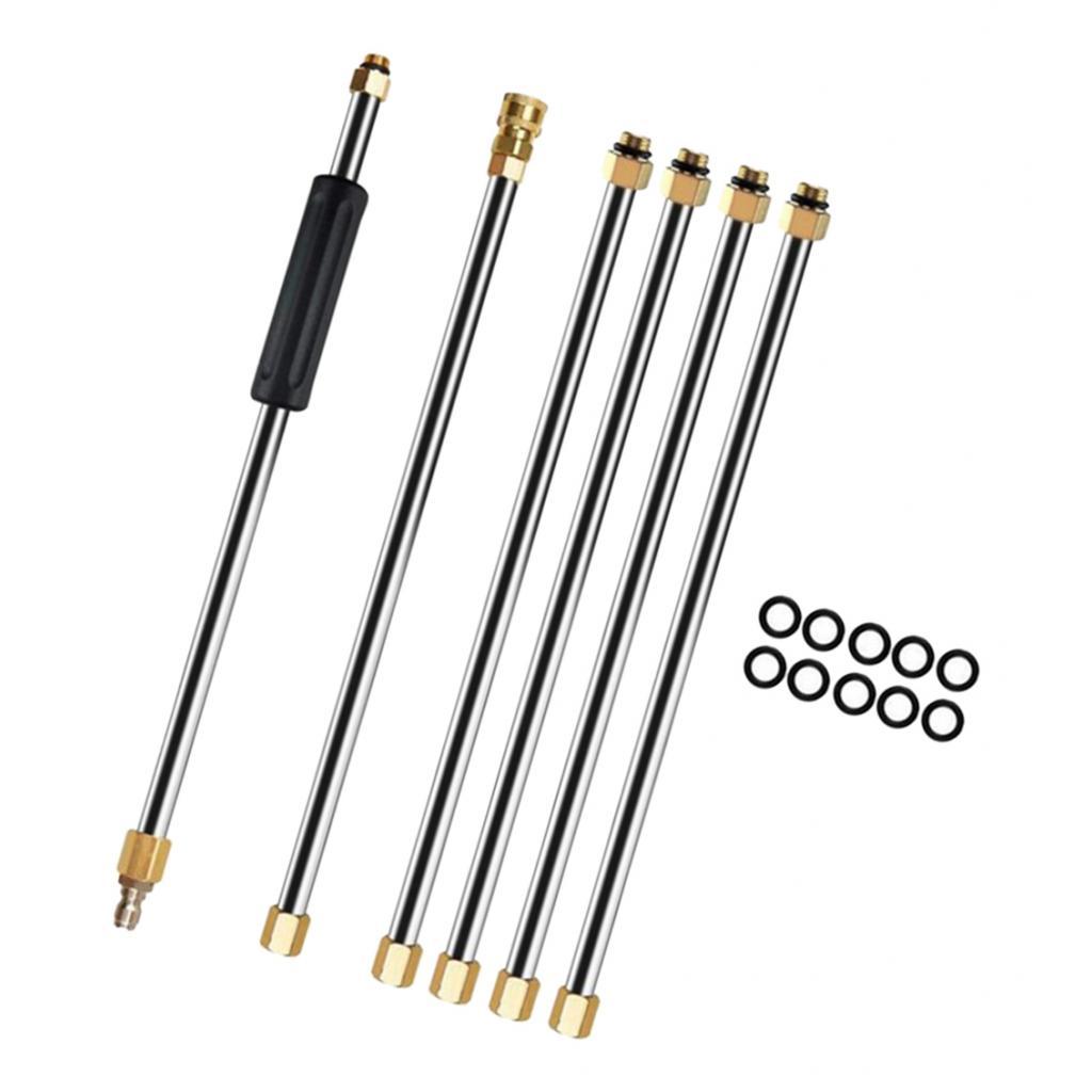 6pc/set Steel 1/4 Quick Connect Rod Wand for Pressure Washer Machine Parts