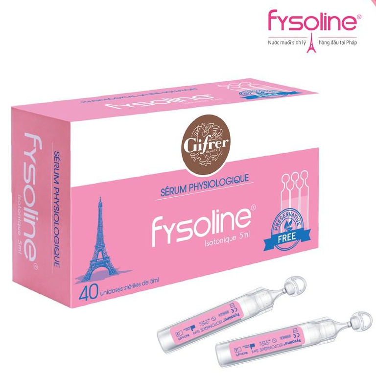 Fysoline - Nước muối sinh lý Pháp - Vệ sinh mắt, mũi, miệng cho bé