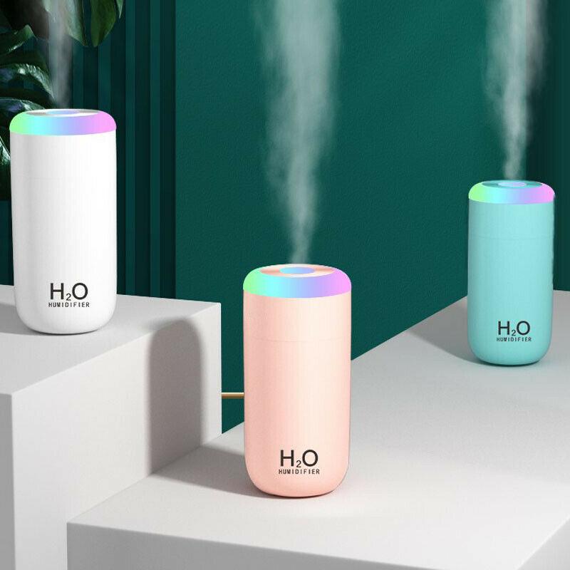 USB 350ML Đèn LED Mini Máy Phun Sương Tạo Độ Ẩm Không Khí Tinh Dầu Hương Thơm Khuếch Tán Cho Nhà Văn Phòng