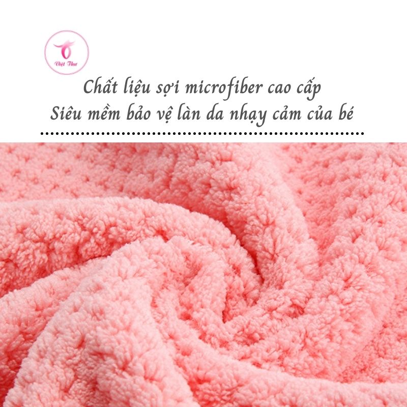 Khăn mặt cao cấp Việt Thư, khăn mặt sợi microfiber ngoại nhập siêu mềm, siêu thấm - Hàng Chính Hãng