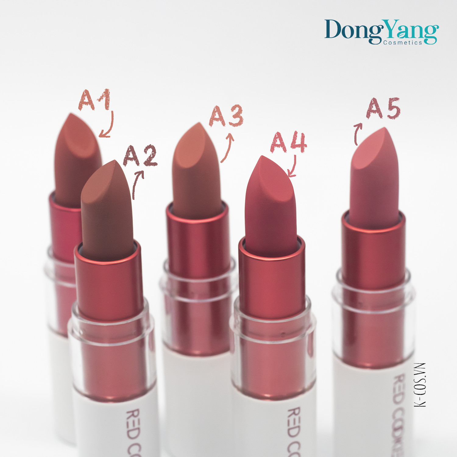 Son Thỏi Lì Marshmallow Powder Lipstick Red Cookies Hàn Quốc - Màu A2 Đỏ Gạch