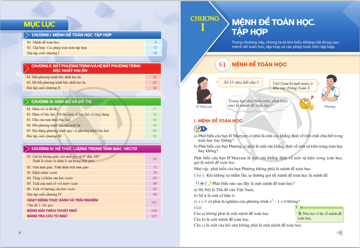 Toán Lớp 10 Tập 1 ( Cánh Diều )