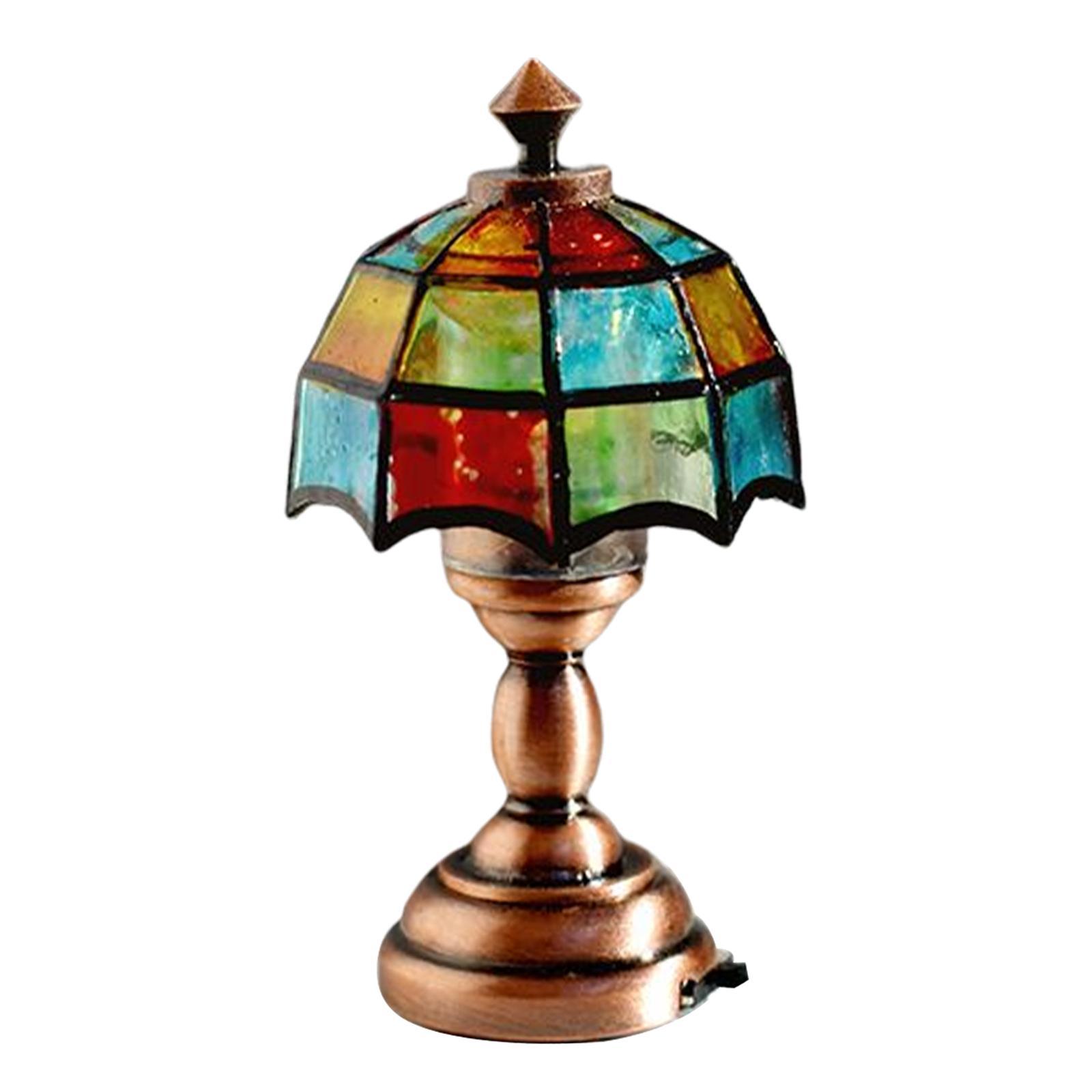 2x Modern 1/12 Scale Dollhouse Table Lamp with Floor Light Model Living Room Supplies Decor