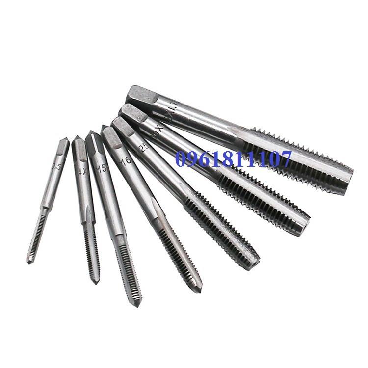 Bộ 7 mũi taro + Tay quay taro M3 - M12 dài 195mm